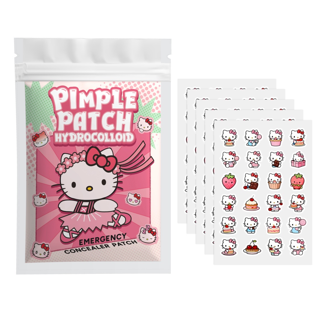 Face Oil - 24/48/72/120 stuks Hello Kitty-patches, hydrocolloïde-patches, decoratieve