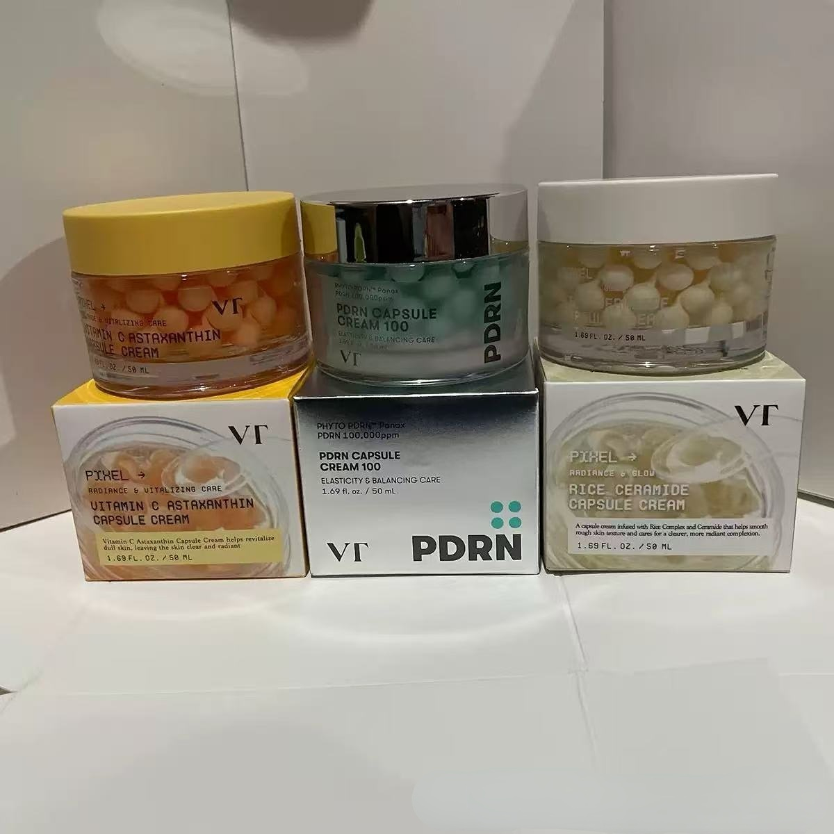 Vitamin C Serum - VT 100.000ppm PDRN Capsule Crème, Rijstceramide