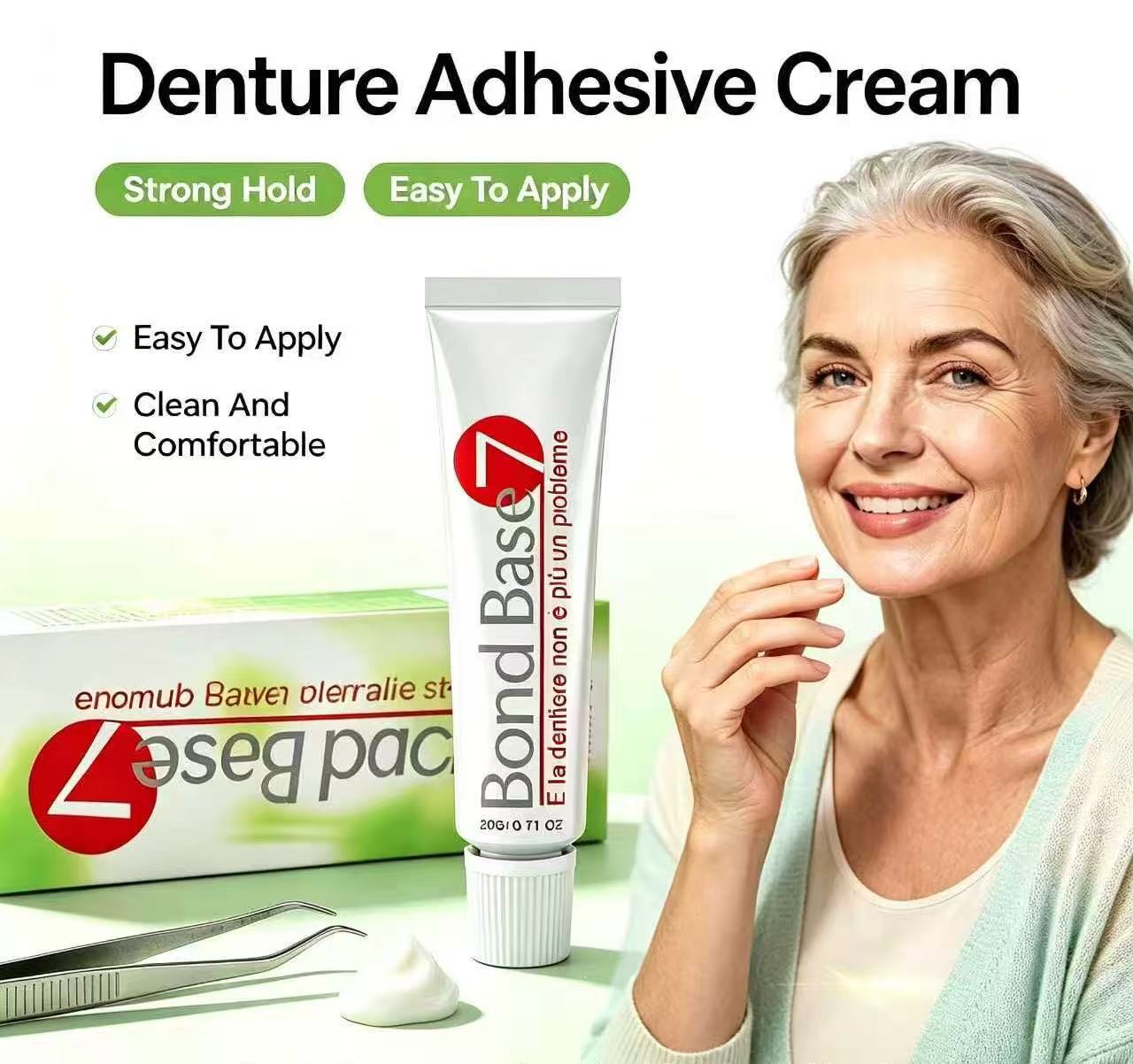 Night Cream - Bond Base Prothese-lijmcrème 20G, langdurige hechting,