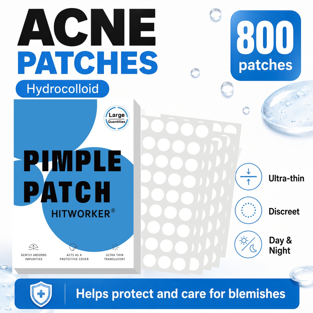 800 stuks Hydrocolloïde Acne P - Face Oil recensie en prijs